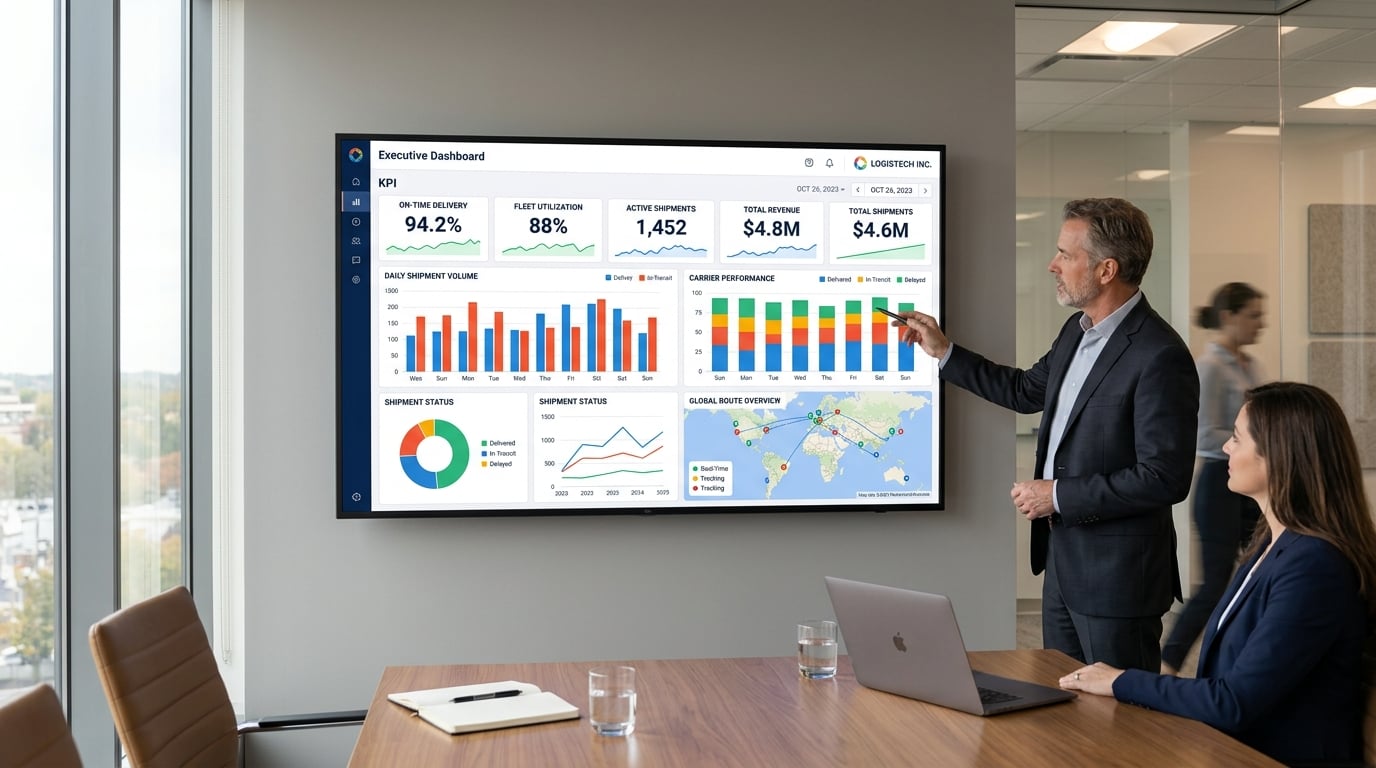 Dashboard de analítica ejecutiva para transporte de valores